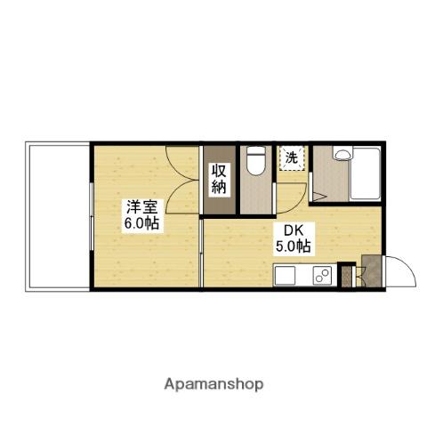 フレグランス藤井(1DK/1階)の間取り写真