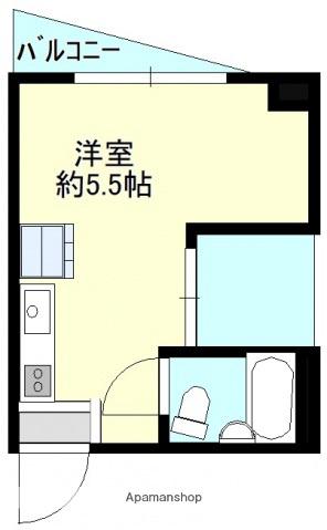 平馬ビル(ワンルーム/2階)の間取り写真