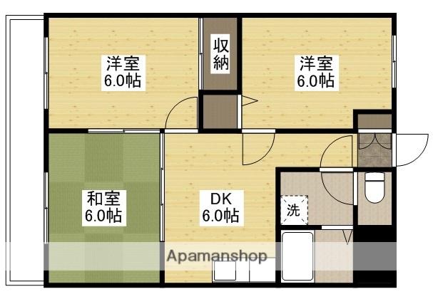 コーポ伊藤(3DK/2階)の間取り写真