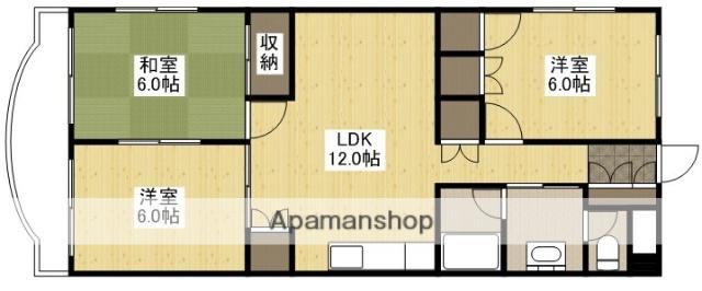 キャッスル東原(3LDK/2階)の間取り写真