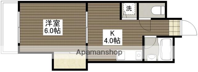 三石マンション(1K/3階)の間取り写真