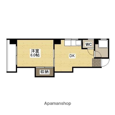 第3片山ビル(1DK/4階)の間取り写真
