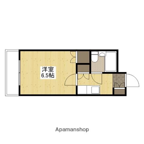 第二山田ビル(1K/4階)の間取り写真