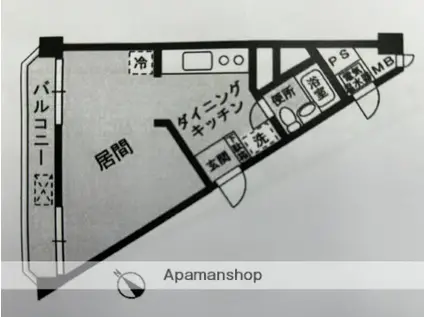 京急西広島マンション(ワンルーム/6階)の間取り写真