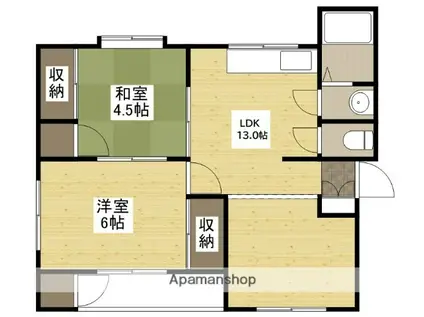 いづみマンション(2LDK/2階)の間取り写真