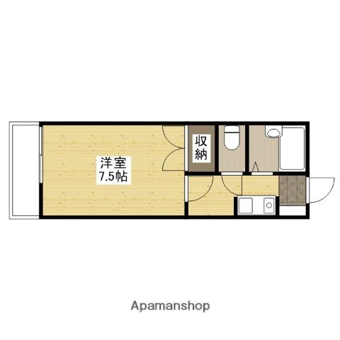 ロッソ祇園A(1K/1階)の間取り写真