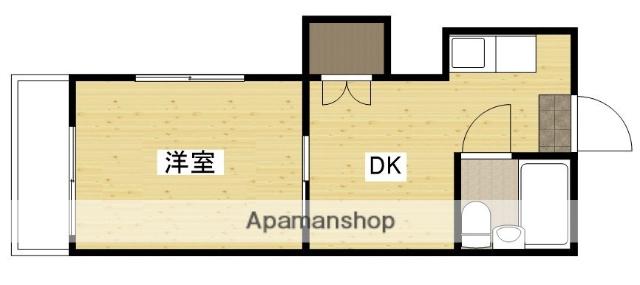 エセル三篠(1DK/2階)の間取り写真