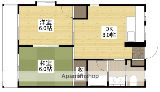 セゾン平成(2DK/2階)の間取り写真