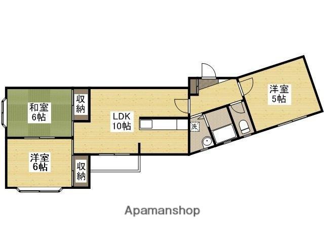 リバーサイド大須賀(3LDK/4階)の間取り写真