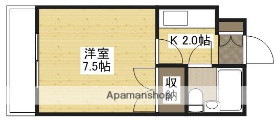 第2コーポ倉本(1K/4階)の間取り写真