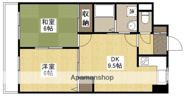 グランシャリオ横川(2DK/1階)の間取り写真