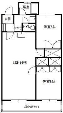 ユーバーハイツ(2LDK/4階)の間取り写真