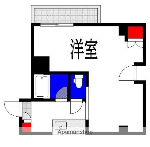 竹屋町ビル(ワンルーム/3階)の間取り写真