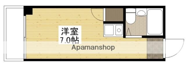 パートナー広島(ワンルーム/4階)の間取り写真