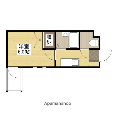 ローゼ比治山(1K/3階)の間取り写真