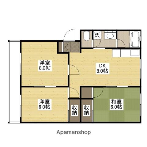 土屋マンション(3DK/3階)の間取り写真