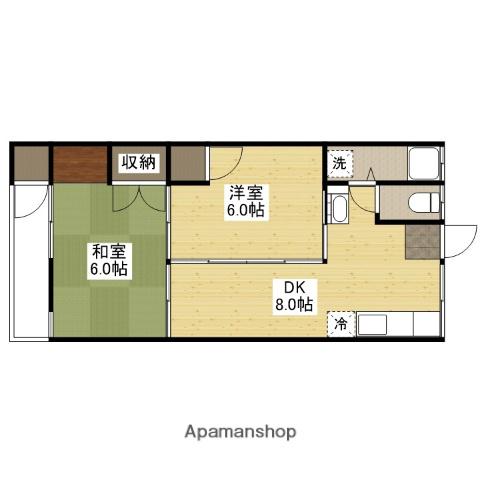 桑原マンション(2DK/3階)の間取り写真