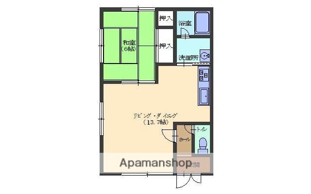 友国アパート(1LDK/1階)の間取り写真