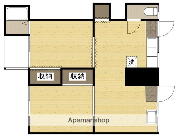 沖美荘(1LDK/2階)の間取り写真