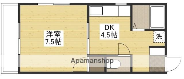 プロスパーヤマモト(1DK/5階)の間取り写真