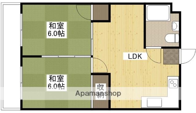 A.APARTMENT(2LDK/2階)の間取り写真