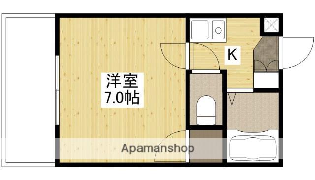 パーク朝日(1K/8階)の間取り写真