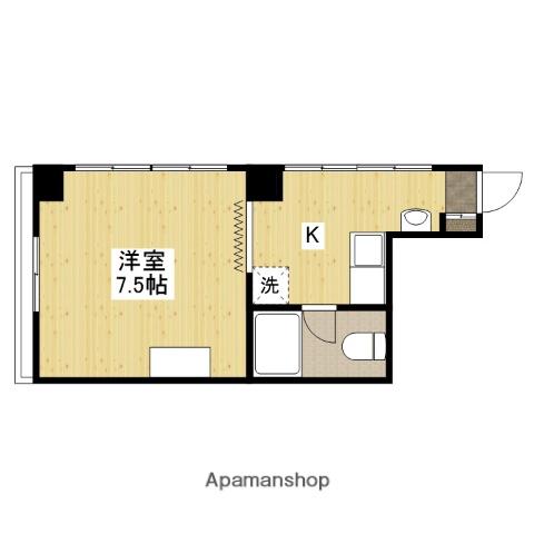 レジデンス西十日市(1K/4階)の間取り写真