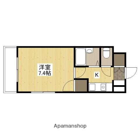 ソレーユ西山(1K/2階)の間取り写真