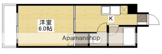ラトゥール広島(1K/4階)の間取り写真