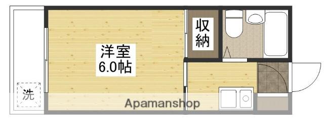 ライフワン美の里 TWO(1K/1階)の間取り写真