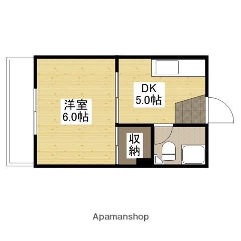 第3小河内ビル(1DK/3階)の間取り写真