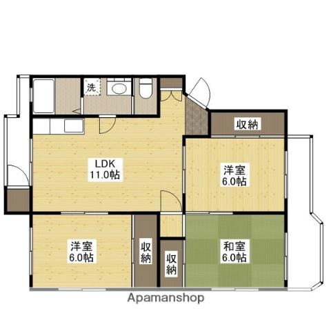 さっぽろビル(3LDK/4階)の間取り写真