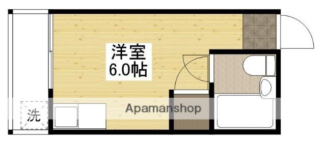サンリビングⅡ(ワンルーム/1階)の間取り写真