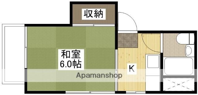 コーポ矢賀(1K/4階)の間取り写真