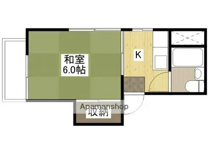 コーポ矢賀(1K/3階)の間取り写真