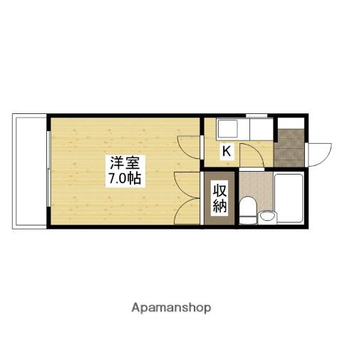 エステート山根(1K/2階)の間取り写真