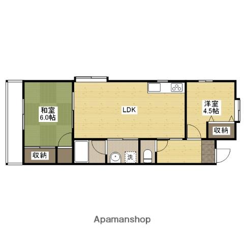 ラポール原田(2LDK/2階)の間取り写真