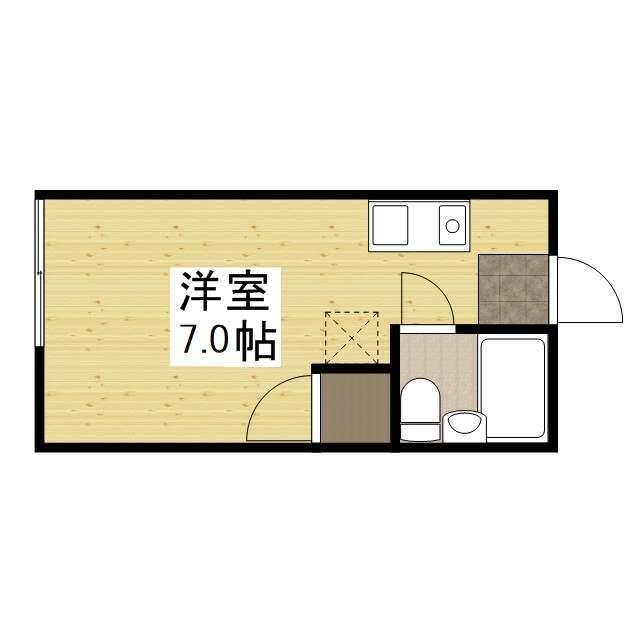 コーポKAKU(ワンルーム/1階)の間取り写真