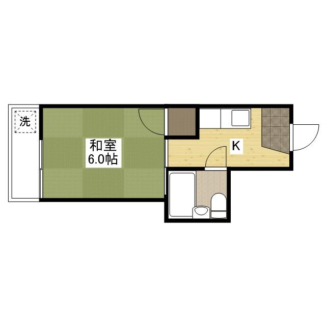 LUCIR十日市(1K/4階)の間取り写真