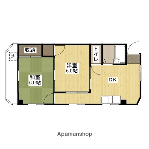 メゾン中山(2DK/4階)の間取り写真