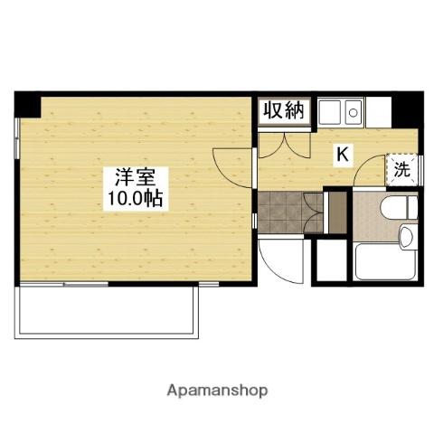 ロッコーマンション駅前通(1K/4階)の間取り写真
