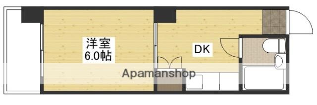 第2品川ビル(1DK/2階)の間取り写真