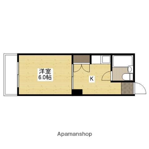 第2品川ビル(1DK/4階)の間取り写真