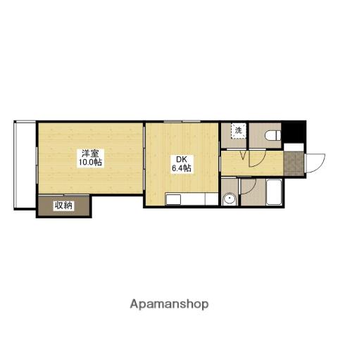 PLACE十日市(1DK/6階)の間取り写真