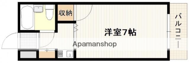 ジャルダン三筋(ワンルーム/3階)の間取り写真