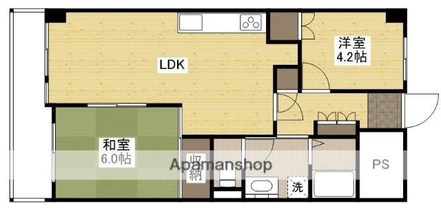 クレスト東雲(2LDK/6階)の間取り写真