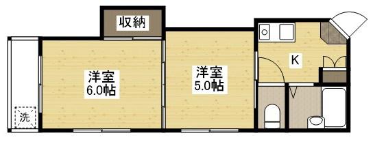 清和京橋ビル(2DK/3階)の間取り写真