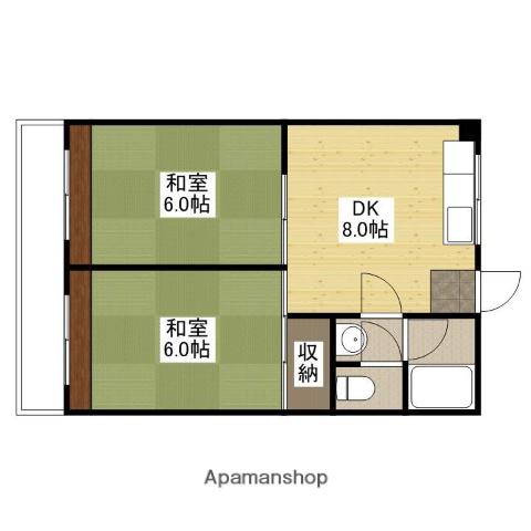 真田ビル(2DK/3階)の間取り写真