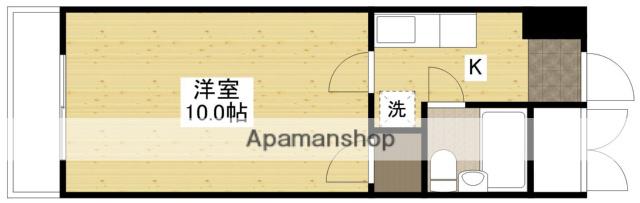 ハイネス横川(1K/4階)の間取り写真