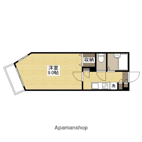 キャロンサンク(1K/6階)の間取り写真